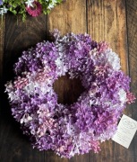 Wianek wiosenny lilak całoroczny stroik na drzwi stół 