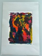 akryl Eksplozja '92 seria Florales Cieslak underground obraz Art Brut