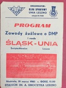 PROGRAM - ZAWODY ŻUŻLOWE o DMP ŚLĄSK ŚWIĘTOCHOWICE - UNIA LESZNO 