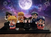 Komplet 6 figurek Sailor Moon + Luna vintage lata 90. (TKTAT)