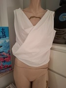 XXL 44 elegancka biała bluzka top do pracy do biura biurowa zimowa na zime