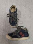 Granatowe eleganckie skórzane zamszowe zasuwane buty Naturino 26