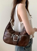 Modna torba damska na ramię brązowa czekoladowa NOWA pojemna