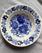 Fajans Włocławek malowana miseczka, talerzyk - A.Chrzanowska