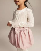 Spódnica H&M 116 bombka zara kokarda pudrowy róż 
