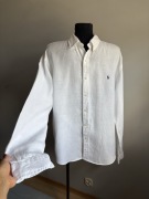 Ralph Lauren biała koszula męska Iniana 100 % len bielutka na lato XXL