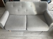 Sofa dwuosobowa jasny szary