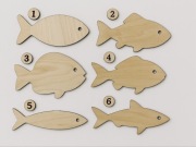 9cm Drewniane ryby dekoracja sklep wędkarski brelok dekor ryba figurka