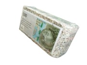 BRYKIET Z BANKNOTÓW 500 ZŁ NBP 350000 zł.