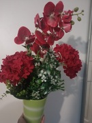 Stroik, dekoracja z kwiatów sztucznych,obciążona idealna na grób,pomnik,  