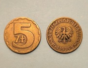 Polska moneta 5zł 1975 rok. 4 sztuki. 