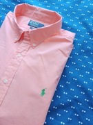 męska koszula w kolorze łososiowym Ralph Lauren 100% delikatnej bawełny