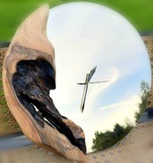 Zegar ścienny drewno orzech