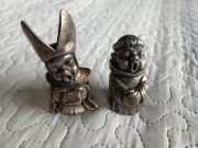 Zabytkowe figurki Mnichów Pewter Peltro Italy 