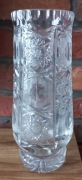 Wazon kryształowy szklany PRL vintage nacinane szkło kryształ 