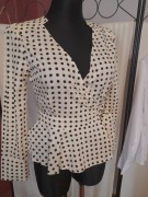 Koszula bawelniana kopertowa wiązana w grochy 