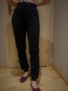 Nowe sportowe joggersy czarne, XS/S, H&M Sport