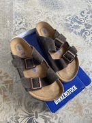 Oryginalne klapki Birkenstock Arizona kremowe zamszowe 39 oryginalne