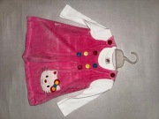 Sukienka dla dziewczynki r. 86 różowa welur