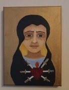 Obraz olejny 15x20 cm Maryja, Matka Boża, Matka Boleściwa, ikona