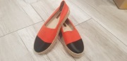 Primark espadryle 38/uk5 pomarancz zamsz