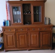 Komoda z witryną OFM dębowa