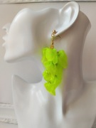 kolczyki neony limonkowe neonowe