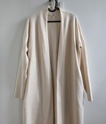 Uniqlo damski sweter rozpinany kremowy M długi płaszcz