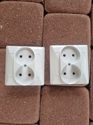 Gniazdko podwójne Ospel Biały