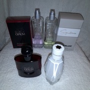 perfumy, wody toaletowe damskie- black opium, signature, lilas  - po 30 ml