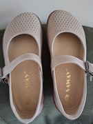 Baleriny z klamerką  skórzane barefoot 