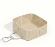 Składana miska na wodę i karmę- kolor kawa z mlekiem