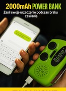 Przenośne radio pogodowe napędzane ręcznie do generacji energii, PowerBank