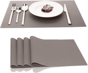 Silikonowe Maty Stołowe Duże 45x32 cm – Żaroodporne, 4 szt., Jasnoszare