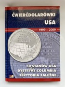 Ćwierćdolarówki USA 199-2009 klaser z 56 monetami