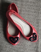 Baleriny Zaxy czerwone z serduszkiem r.41/42