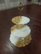 Patera trzypiętrowa z żywicy epoksydowej 