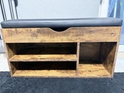 Szafka na buty z siedziskiem Polomeble 80 x 44 x 30 cm odcienie brązu