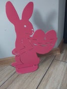 Zając wielkanocny duży 40 cm różowy