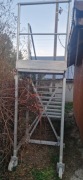 Mobilna drabina podestowa, rampa, schody. Aluminium