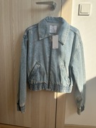 Mango nowa damska niebieska kurtka jeansowa bomber rozmiarS 36 100% bawełna