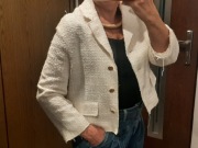 Żakiet- marynarka,ZARA, rozm.XS/S,100% wiskoza, błyszczy i skrzy 