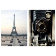 Plakaty 2 sztuki aparat i wieża eiffla 50x70cm IKEA 705.365.45