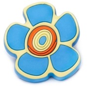 gałka meblowa uchwyt meblowy kwiatek niebieski