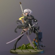 Figurka druk 3D żywica " 2B Nier Automata - F1354 " - 120 mm