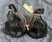 Freya Arabella Black Pink 30G 65I 65J przezroczysty stanik nowy