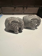 Figurki ceramiczne - słonie indyjskie (2 sztuki)