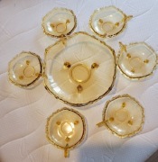 Patera + sześć salaterek Niemcy Brockwitz lata 30 40-te XX wieku 