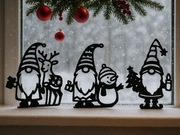 Zestaw 3 świątecznych krasnali VIRAL na święta 