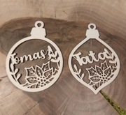 Personalizowana bombka drewniana z twoim imieniem